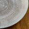 Glass Dinner Plate Decorative Swirl Beaded Pattern 10.75 Inch